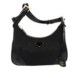 Prada Women's Black Leather Leder Re-edition 2002 Shoulder Bag 1BC214
