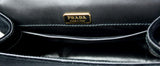 Prada Women's Black Leather Pionniere Corsaire Evening Purse 1BD039