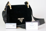 Prada Women's Black Leather Pionniere Corsaire Evening Purse 1BD039