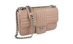 Prada Women's 1BD108 Beige Leather Shoulder Bag