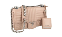 Prada Women's 1BD108 Beige Leather Shoulder Bag