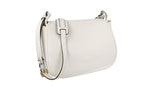 Prada Women's 1BD109 White Leather Shoulder Bag