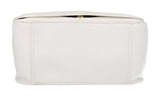 Prada Women's White Leather Corsaire Saddle Shoulder Bag 1BD109