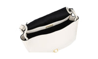 Prada Women's White Leather Corsaire Saddle Shoulder Bag 1BD109
