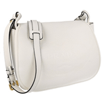 Prada Women's White Leather Corsaire Saddle Shoulder Bag 1BD109