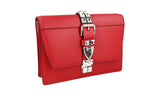 Prada Women's 1BD120 Red Saffiano Leather Leather Shoulder Bag