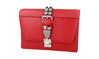 Prada Women's Red High-Quality Saffiano Leather Elektra Shoulder Bag 1BD120