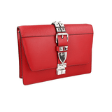 Prada Women's Red Saffiano Leather Elektra Shoulder Bag 1BD120