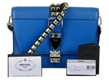 Prada Women's Blue Saffiano Leather Elektra Shoulder Bag 1BD120