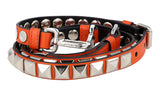 Prada Women's Orange Leather Elektra Floral Flower Shoulder Bag 1BD120
