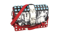 Prada Women's Red Leather Comic Elektra Limited Shoulder Bag 1BD121