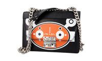 Prada Women's Black Saffiano Leather Shoulder Bag 1BD131