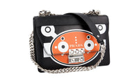 Prada Women's Black Saffiano Leather Shoulder Bag 1BD131
