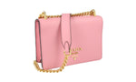 Prada Women's 1BD133 Pink High-Quality Saffiano Leather Leather Shoulder Bag