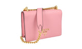 Prada Women's 1BD133 Pink High-Quality Saffiano Leather Leather Shoulder Bag