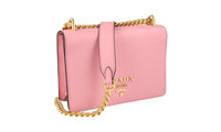 Prada Women's 1BD133 Pink Saffiano Leather Leather Shoulder Bag