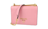 Prada Women's Pink Saffiano Leather Shoulder Bag 1BD133