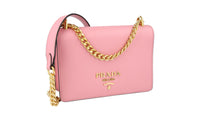 Prada Women's Pink Saffiano Leather Shoulder Bag 1BD133