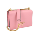 Prada Women's Pink Saffiano Leather Shoulder Bag 1BD133