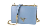 Prada Women's Blue High-Quality Saffiano Leather Shoulder Bag 1BD133