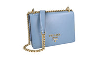 Prada Women's Blue High-Quality Saffiano Leather Shoulder Bag 1BD133