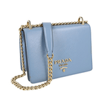 Prada Women's Blue Saffiano Leather Shoulder Bag 1BD133