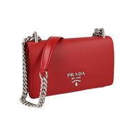 Prada Women's Red Saffiano Leather Shoulder Bag 1BD144