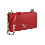 Prada Women's Red Saffiano Leather Shoulder Bag 1BD144