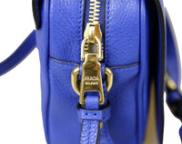 Prada Women's Blue Leather Shoulder Bag 1BD163