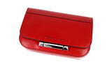 Prada Women's Red Brushed Spazzolato Leather Sybille Monochrome Shoulder Bag 1BD170