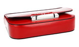 Prada Women's Red Brushed Spazzolato Leather Sybille Monochrome Shoulder Bag 1BD170