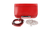 Prada Women's Red Brushed Spazzolato Leather Sybille Monochrome Shoulder Bag 1BD170