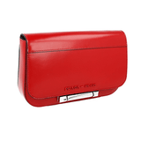 Prada Women's Red Brushed Spazzolato Leather Sybille Monochrome Shoulder Bag 1BD170