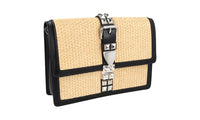 Prada Women's 1BD174 Beige Leather Shoulder Bag