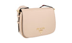 Prada Women's 1BD192 Beige High-Quality Saffiano Leather Leather Shoulder Bag
