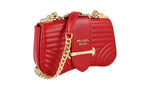 Prada Women's 1BD219 Red Leather Shoulder Bag