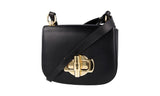 Prada Women's Black Leather Saddle Corsaire Shoulder Bag 1BD239
