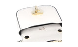 Prada Women's White Leather Saddle Corsaire Shoulder Bag 1BD239