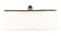 Prada Women's White Leather Saddle Corsaire Shoulder Bag 1BD239