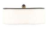 Prada Women's White Leather Saddle Corsaire Shoulder Bag 1BD239