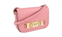 Prada Women's 1BD244 Pink Leather Shoulder Bag