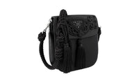 Prada Women's 1BD259 Black Textile Shoulder Bag