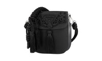 Prada Women's Black Margit Embroided Shoulder Bag 1BD259