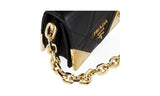 Prada Women's Black Leather Quilted Nappa Shoulder Bag 1BD333