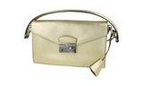 Prada Women's Gold Saffiano Leather Shoulder Bag 1BD924