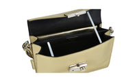 Prada Women's Gold Saffiano Leather Shoulder Bag 1BD924
