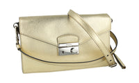 Prada Women's Gold High-Quality Saffiano Leather Shoulder Bag 1BD924