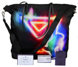 Prada Women's Multicoloured Neon Monkey Miami Art-deco Shopper 1BG189