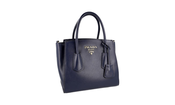 Prada Women's 1BG369 Blue Leather Shoulder Bag