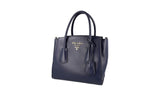 Prada Women's Blue Leather Shoulder Bag 1BG369